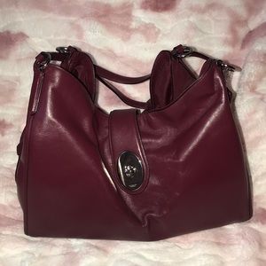 Burgundy Large Coach Purse